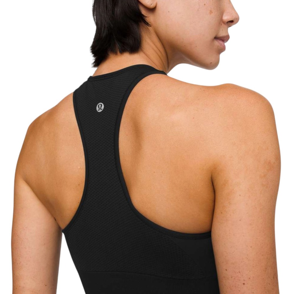 Lululemon‎ Black High Neck Racerback Crop Tank Top Sports Bra Size 6 SMALL - Picture 8 of 8